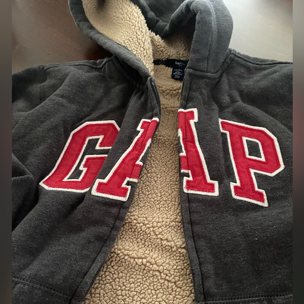 GAP kids sherpa zip-up hoodie